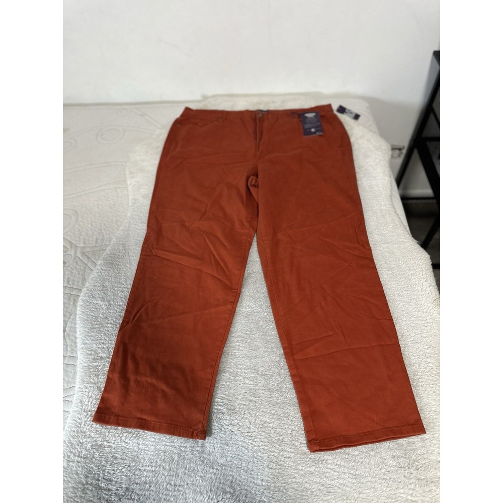 Gloria Vanderbilt Amanda Jeans 22W Rust Orange Classic Fit Tapered Slimming NWT